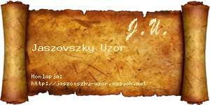 Jaszovszky Uzor névjegykártya